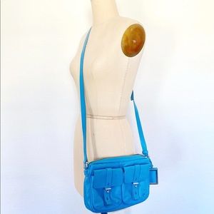 Marc by Marc Jacobs blue werdie leather camera bag